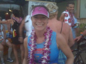 Ironman finish Hawaiian style!